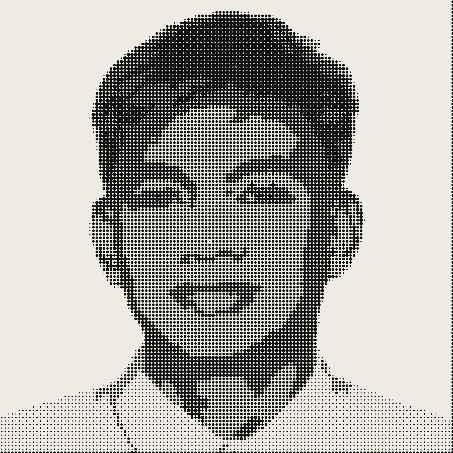 Portrait of Loyd, halftone treatment